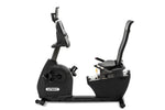 Spirit XBR55 Recumbent Bike  opposite side view with backrest in upright position.
