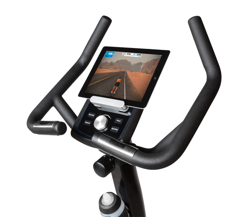 Flow Fitness B3i Bike with tablet in tablet holder