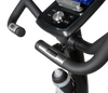 A close up image of the heart rate sensors on the handle bars of the Flow Fitness B3i upright bike. Fitness Options. Nottingham's leading fitness & gym equipment supplier.