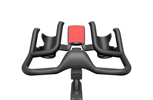Close up image of the handlebars and arm rests on the Life Fitness IC4 indoor training cycle.  Fitness Options. Nottingham's leading fitness & gym equipment supplier.