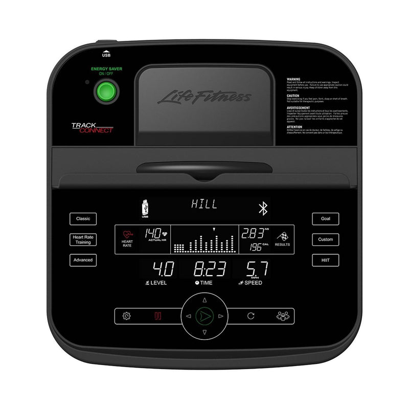 Image showing the features on the Life Fitness Track console.  Fitness Options. Nottingham's leading fitness & gym equipment supplier.