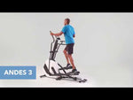 Video of a man working out on the Horizon Andes 3 folding cross trainer. Fitness Options, Online Gym Equipment Supplier and Nottinghamshire Showroom