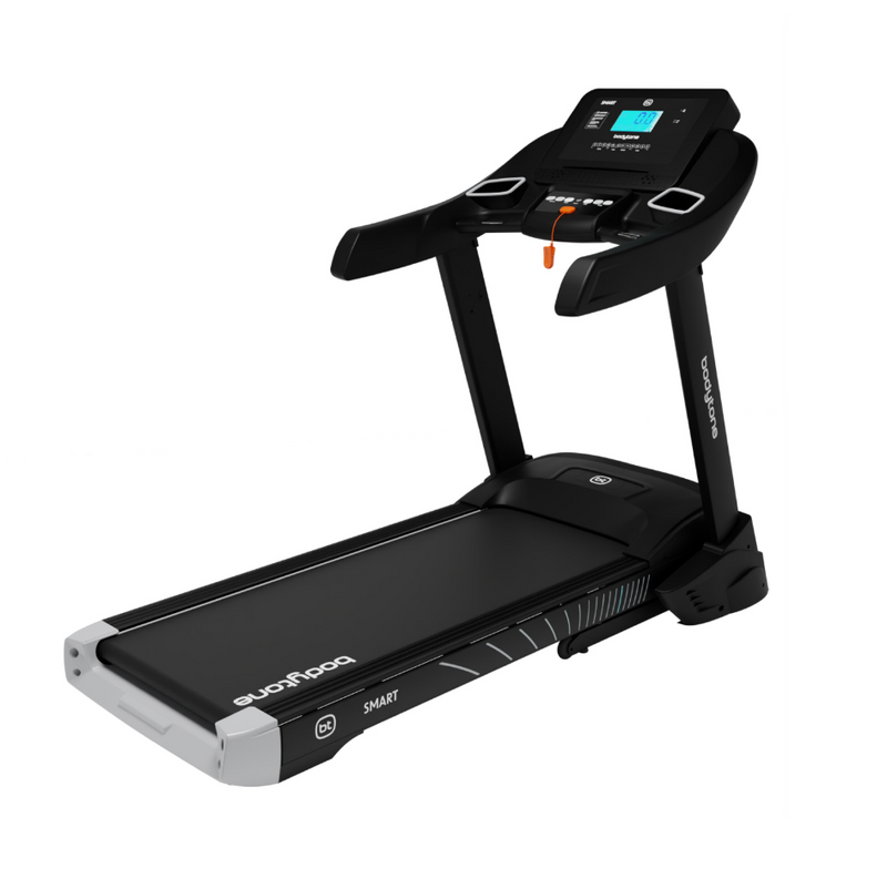 Bodytone Active Run 600 Smart treadmill viewed at an angle against a white background