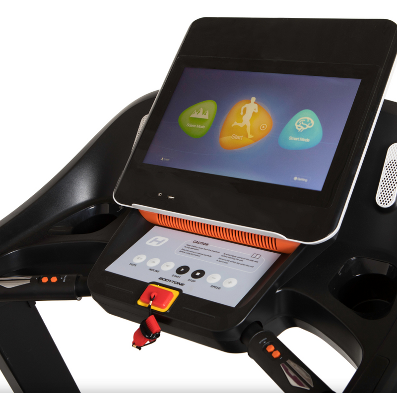 Bodytone DT22W TFT Treadmill console against white background