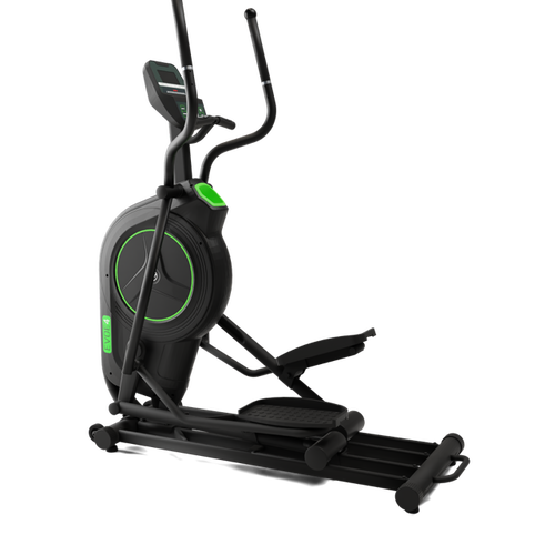 Image of green and black Bodytone EVOE4 Elliptical Crosstrainer angled from left to right