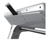 Bodytone EVOT4S light commercial treadmill close up of tablet holder against a white background.