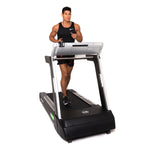 Bodytone EVOT4S light commercial treadmill with male runner against a white background.