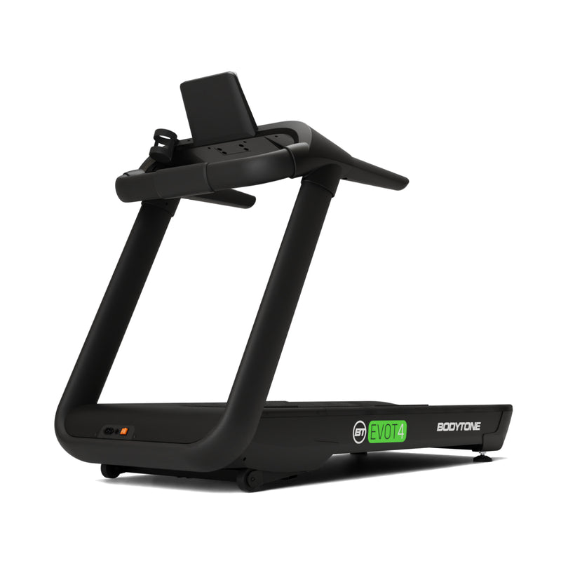 Front view of Bodytone EVOT4 Light Commercial treadmill on a white background