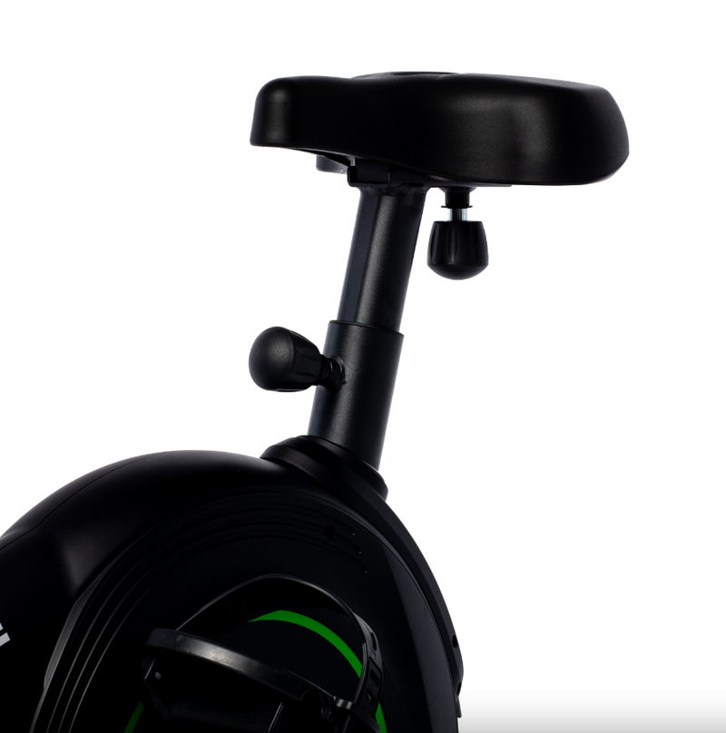 Bodytone EVOU4 light commercial upright exercise bike close up of saddle