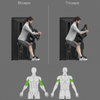 Bodytone Light Commercial Dual Bicep and Tricep station exercise chart showing ale performing each exercise against a grey background
