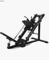 Bodytone Light Commercial Dual Leg Press and Hack Squat seen from right side with leg press plate in position against a white background.