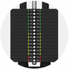 Bodytone Light Commercial Dual abductor and adductor multi coloured weight stack