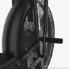 Close up of Bodytone ZROBv1 Light Commercial Air Bike fan flywheel.
