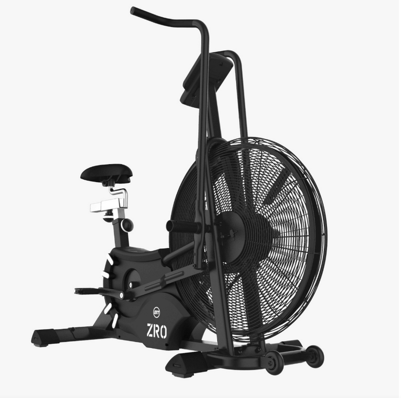 Bodytone ZROBv1 Light Commercial Air Bike viewed from the front on a white background