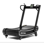 Bodytone ZROT4 Light Commercial Curved Treadmill viewed at angle from rear
