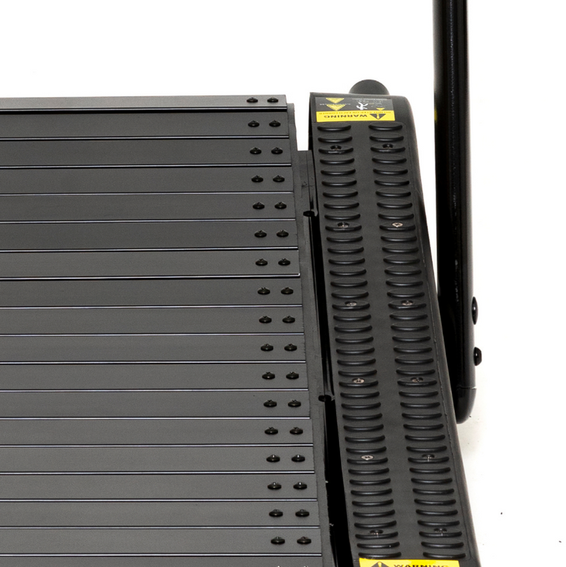 Close up of running belt on a Bodytone ZROTH Curved Treadmill 