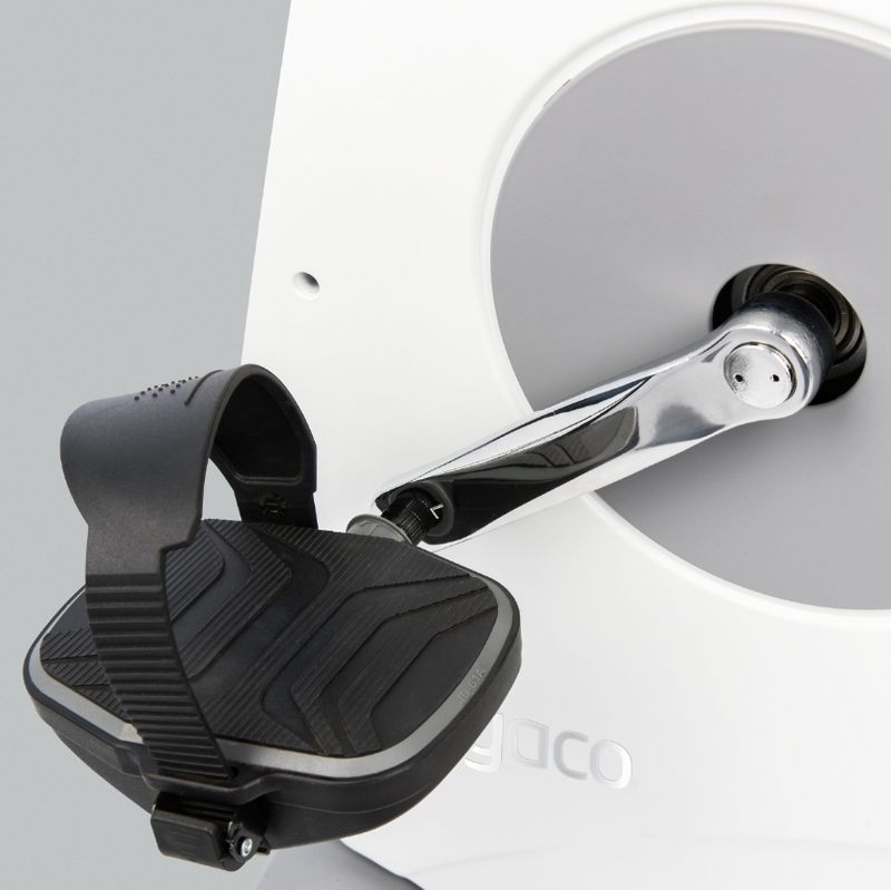 Dyaco Medical Physical Therapy Recumbent Bike 4.0R close up of pedal.