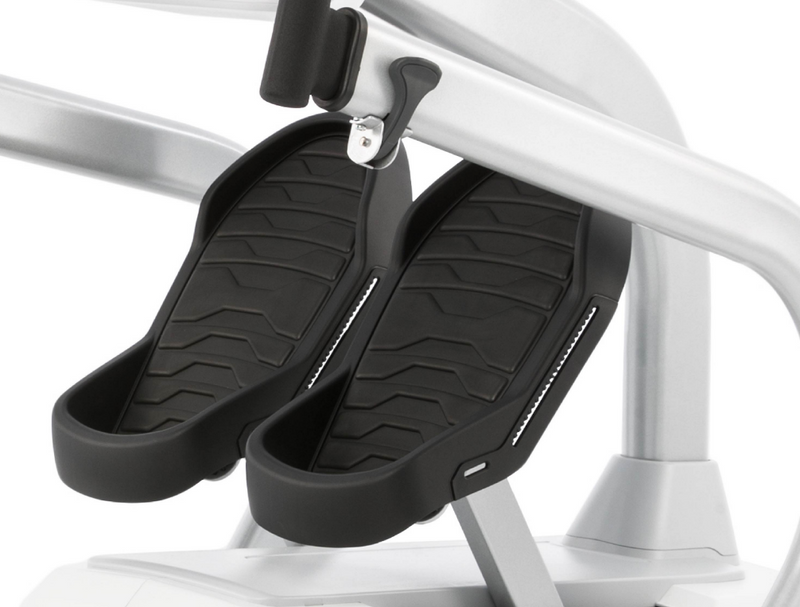 Dyaco Medical Physical Therapy Recumbent Stepper 4.0S close up of foot pedals.