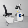 Dyaco Medical Rehabilitation 7.0R Recumbent Bike slightly angled side view with no one on it.
