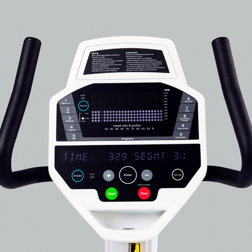 Dyaco Medical Rehabilitation 7.0R Recumbent Bike close up of console