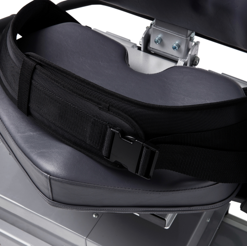 Dyaco Medical Rehabilitation Recumbent Seated Stepper 7.5S close up of seat.