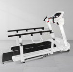 Dyaco Medical Rehabilitation Treadmill 7.0T side angled view with no one on it.