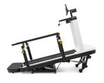 Dyaco Medical Rehabilitation Treadmill 8.0T side view showing treadmill in its highest elevation.