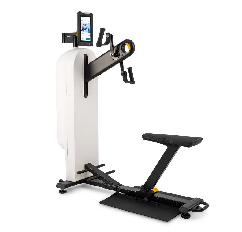 Dyaco Medical Rehabilitation UBE Upper Body Ergometer 5.5UE side angle view from front right to left.