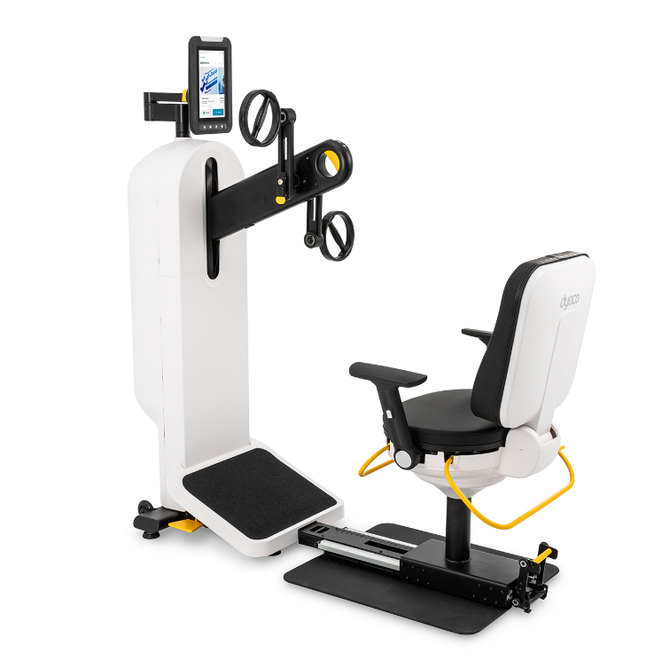 Dyaco Medical Rehabilitation UBE Upper Body Ergometer 8.5UE side angled view right to left.
