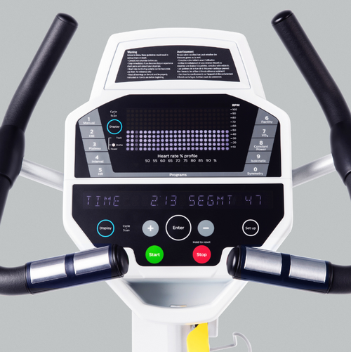 Dyaco Medical Rehabilitation Upright Bike 7.0U close up of console.