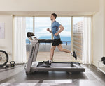 Horizon Paragon X @Zone Treadmill with male runner vied from the side in room setting