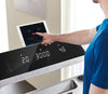 Horizon Paragon X @Zone Treadmill using tablet while on the treadmill in room