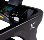 Close-up of  Inspire Fitness T7S treadmill with digital display and brand logo on a white background