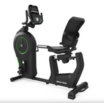 Main image Bodytone EVOR4 Light Commercial Recumbent Bike viewed from the rear at an angle on a white background.
