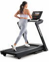 Nordic Track EXP 10i Treadmill with female running view from an angle