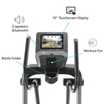 Nordic Track Freestrider Trainer. An image pointing out the features on the console.