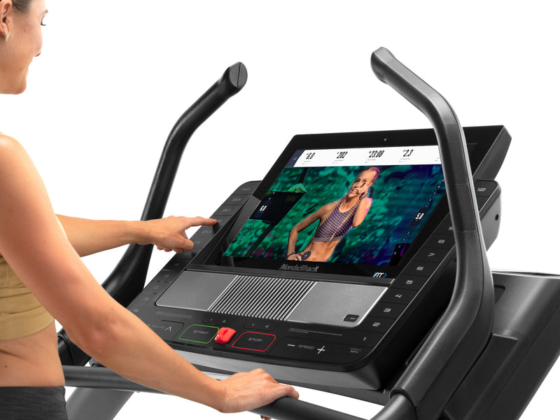 Nordic Track X22i Incline Trainer close up of touchscreen