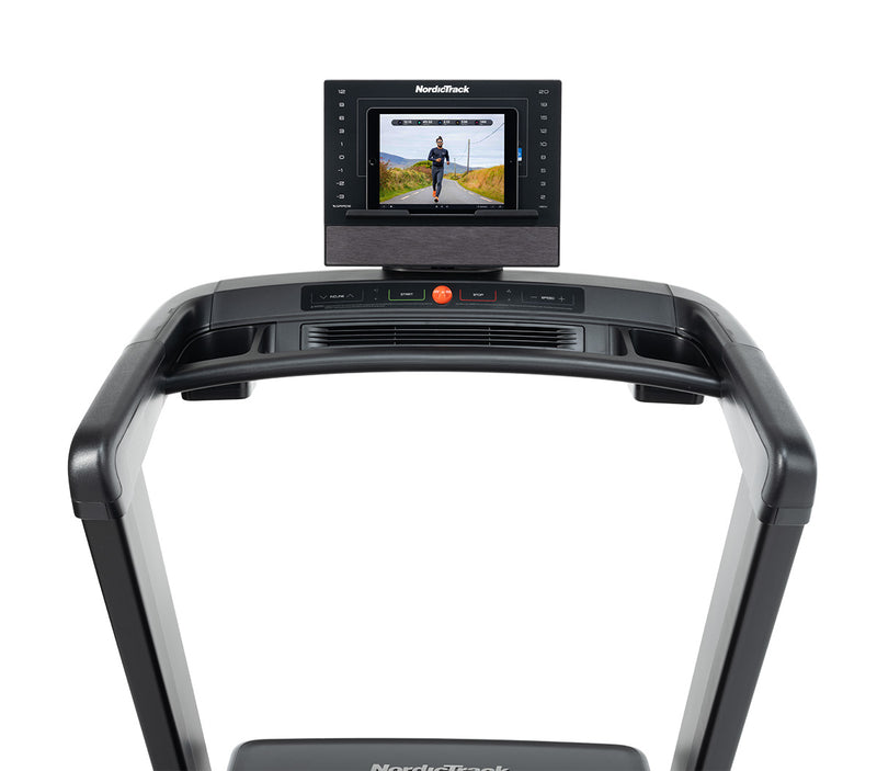 NordicTrack Commercial LE Treadmill console viewed from the rear of the machine.