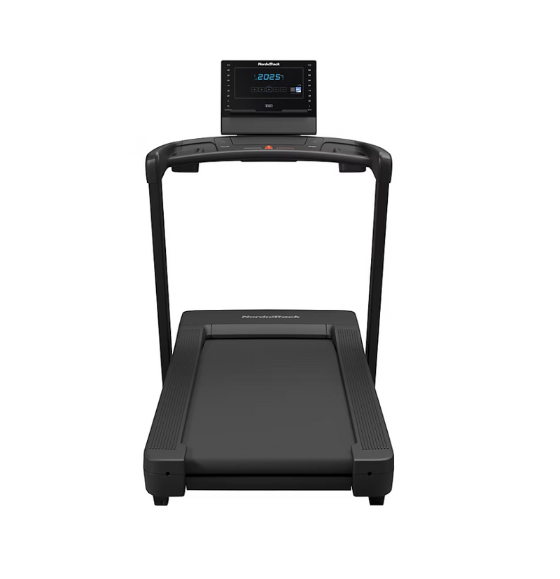 NordicTrack T7 Treadmill viewed from the rear on white background