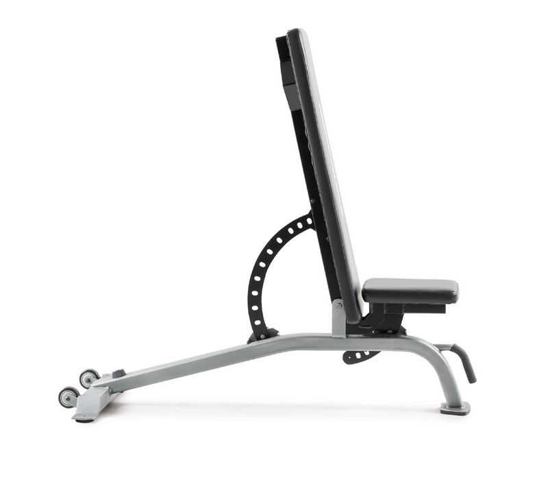Nordic Track bench in fully incline position side view