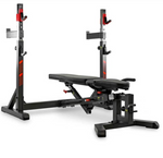BH Olympic Rack Light Commercial Bench G510 with bench in flat position