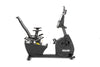 Spirit XBR55 ENT Recumbent Bike with Touch Screen  showing backrest adjusted into recline position