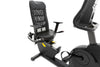 Spirit XBR55 ENT Recumbent Bike with Touch Screen  showing close up of mesh on the backrest.