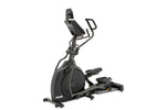 Spirit XE 395 ENT Elliptical Trainer. A view of the elliptical trainer taken from an angle from the front of the machine.