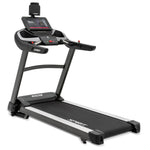 Spirit XT685 ENT flat bed treadmill with Touch Screen main image viewed fro rear right to left.
