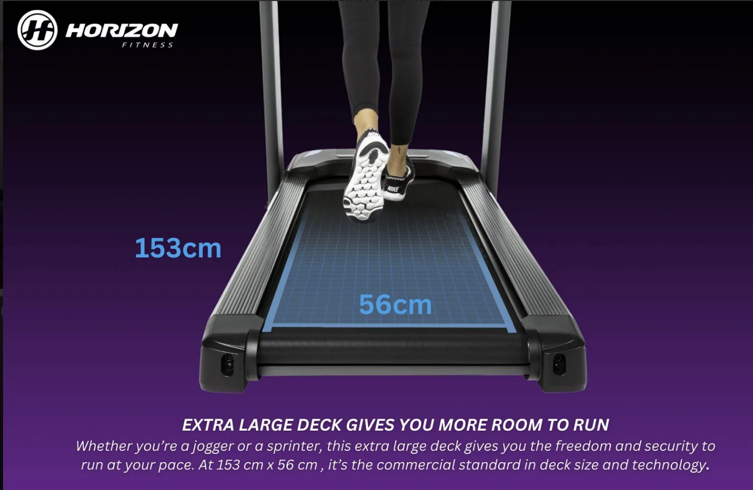 Horizon 7.4AT Zone Folding Treadmill Fitness Options FitnessOptions