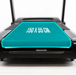 Rear view of the BH  Inertia Smart Focus RS900 Treadmill and the size of the running deck in cm's. Available at Fitness Options. www.fitnessoptions.co.uk