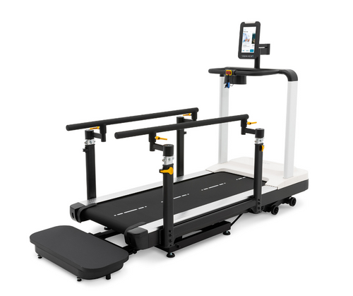 Dyaco Medical Rehabilitation Treadmill 8.0T angled view from the rear.