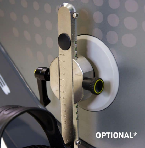 An image of the optional pedal height adjuster on the i.TFB MED Upright Bike. Available from Fitness Options 