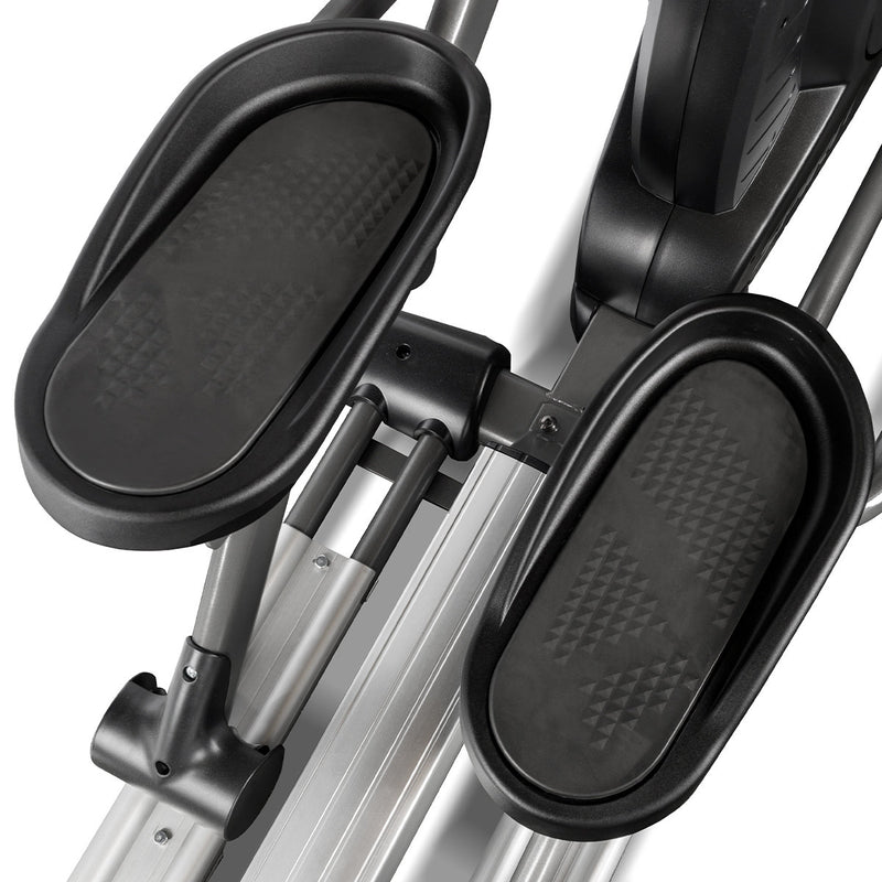 Close up of foot pedals with 2 degree inversion used on the Spirit CE800+ Commercial Elliptical Cross Trainer